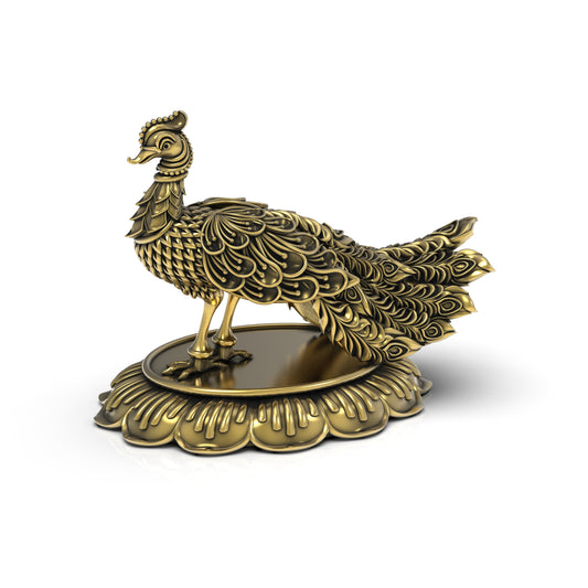 Silver Mayura Statue