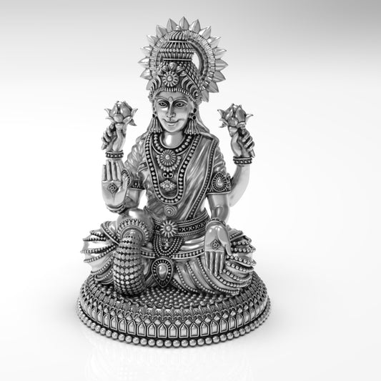 Dhan Lakshmi Silver Plated Statue