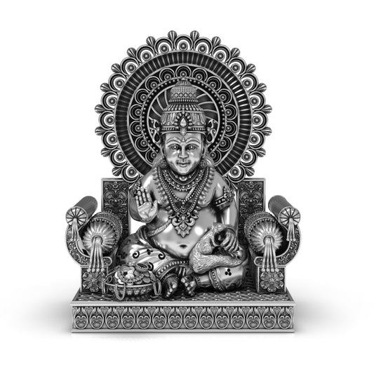 Dhan Kuber Ji Silver Plated Statue