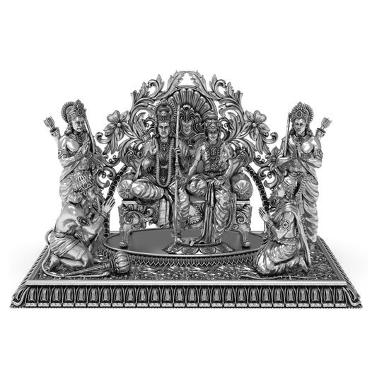 Ram Darbar Silver Plated Statue